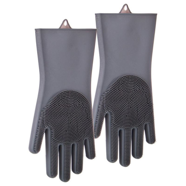 СИЛИКОНОВЫЕ ПЕРЧАТКИ ДЛЯ МЫТЬЯ ПОСУДЫ 31*15 СМ (КОР=24ШТ.)