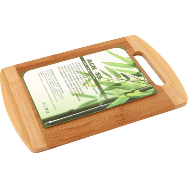 ДОСКА РАЗДЕЛОЧНАЯ AGNESS 30*20*1 СМ БАМБУК (КОР=12ШТ.)