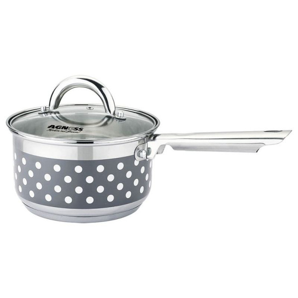 КОВШ СО СТЕКЛ.КРЫШКОЙ AGNESS ГОРОШЕК 1,9 Л 16*9,5 СМ (КОР=6ШТ.) КОВШ СО СТЕКЛ.КРЫШКОЙ AGNESS ГОРОШЕК 1,9 Л 16*9,5 СМ (КОР=6ШТ.)
