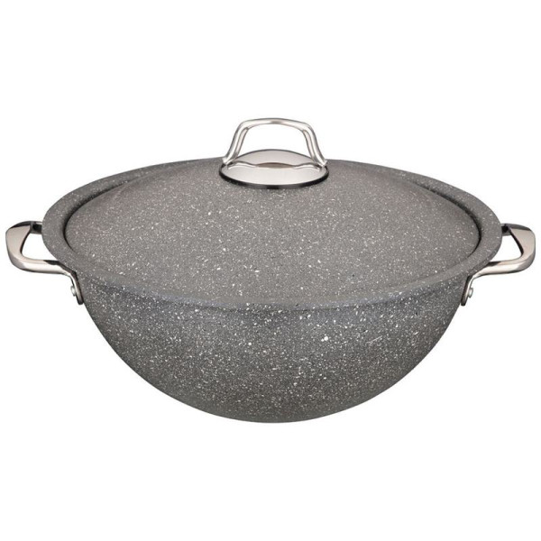 КАЗАН AGNESS ПРЕМИУМ GRACE  32X15 СМ 7,8 Л ТРЕХСЛОЙНОЕ ПОКР GRANIT, PFOA F