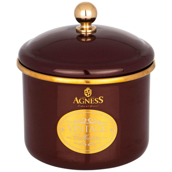 БАНКА ДЛЯ СЫПУЧИХ ПРОДУКТОВ AGNESS, ЭМАЛИРОВАННАЯ, СЕРИЯ ТЮДОР12 Х 9СМ / 1