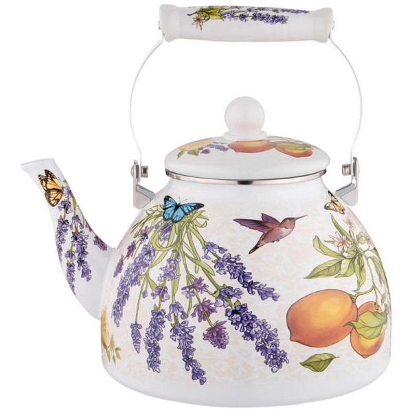 ЧАЙНИК AGNESS  ЭМАЛИРОВАННЫЙ,  СЕРИЯ PROVENCE, 4 Л