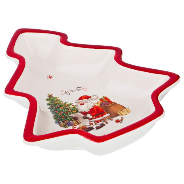 БЛЮДО MERRY CHRISTMAS 23*19,5*5 СМ (КОР=24ШТ.)