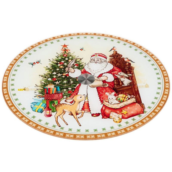 ТОРТОВНИЦА ВРАЩАЮЩАЯСЯ CHRISTMAS COLLECTION ДИАМЕТР=32 СМ ВЫСОТА=3 СМ (КОР