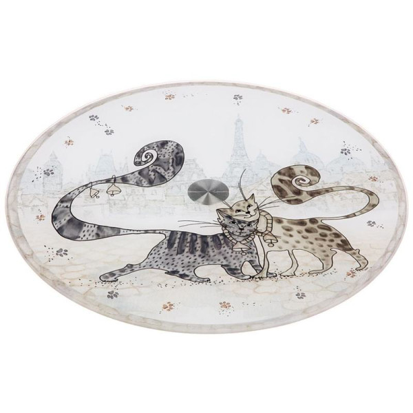 ТОРТОВНИЦА ВРАЩАЮЩАЯСЯ КОТИКИ ДИАМЕТР=32 СМ ВЫСОТА=3 СМ (КОР=12ШТ.)