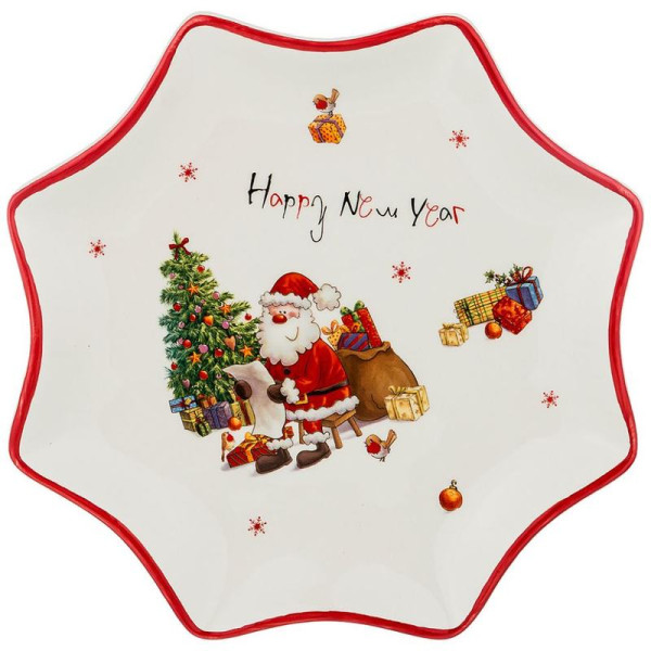 БЛЮДО С НОВЫМ ГОДОМ! 25*25*2 СМ.