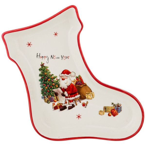 БЛЮДО С НОВЫМ ГОДОМ! 25,5*19,5*3,5 СМ.