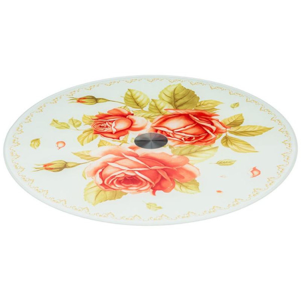 ТОРТОВНИЦА ВРАЩАЮЩАЯСЯ КОРЕЙСКАЯ РОЗА ДИАМЕТР=32 СМ ВЫСОТА=3 СМ (КОР=12ШТ.