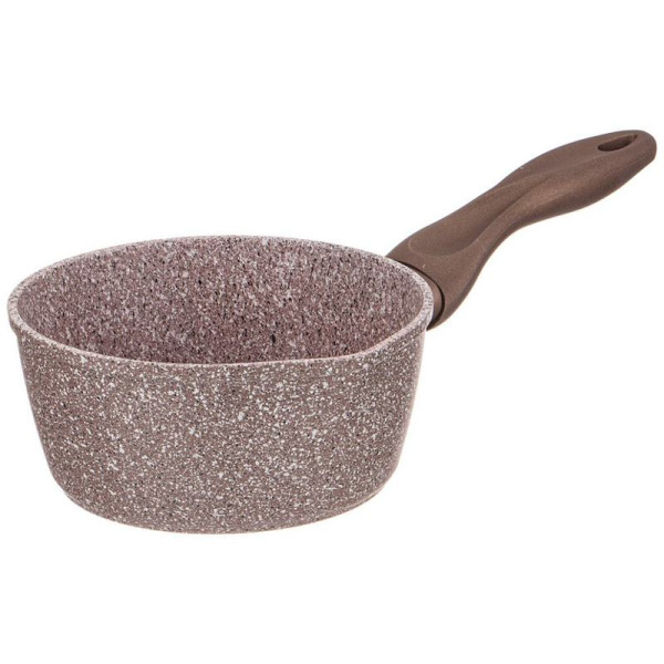 КОВШ AGNESS  NATURAL STONE С ГРАНИТНЫМ АНТИПРИГАРНЫМ ПОКРЫТИЕМ 16*7.5 СМ
