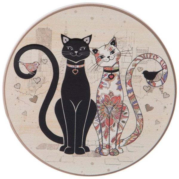 ПОДСТАВКА ПОД ГОРЯЧЕЕ ПАРИЖСКИЕ КОТЫ 11*11*1 СМ.